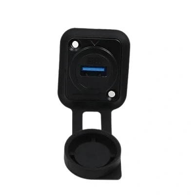 Afbeelding van HangTon 2pack USB Chassis Panel Mount Socket Koppeling Waterdichte Connector, 3.0 Versie Type A Vrouwelijke naar Kabel Uitbreiding, IP65 Schot Pass Through