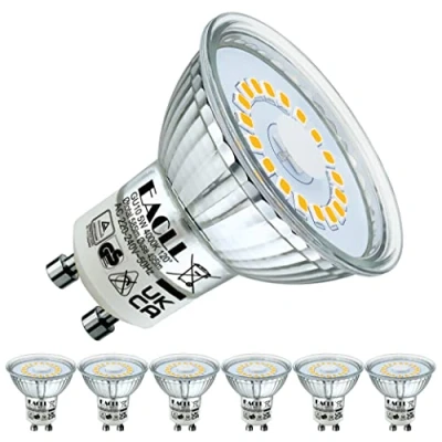 Afbeelding van EACLL LED gloeilampen, GU10, 4000 K, neutraal wit, 5 W, lichtbron, 495 lumen, komt overeen met 65 halogeen, AC 230 V, geen flikkering, 120 spotlight, natuurlijk, reflectorlamp, 6