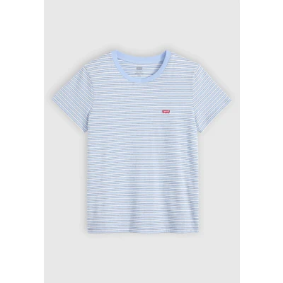 Afbeelding van Levi&#039;s Perfect TEE Tshirt print, Dames, Maat: Large, Chambray blue