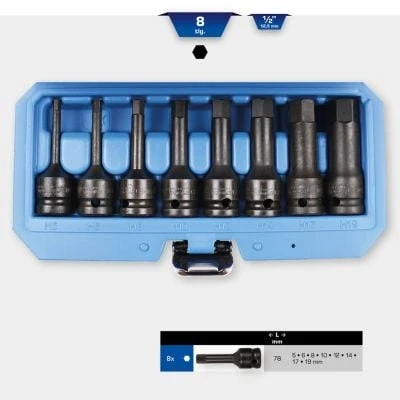 Afbeelding van Brilliant Tools, Dopsleutel + dopmoer, BT022615 (19 mm, 8 10 14 18 11 7 12 17 16 15 13 6 9 5 mm)