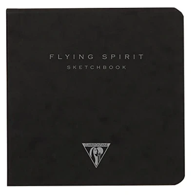 Afbeelding van Clairefontaine Flying Spirit 975806C Schetsschrift (10,5 x 10,5 cm, 50 vellen, 90 g, ivoorkleurig papier, ideaal voor notities, trendy, met gouden opdruk, willekeurig gesorteerd) 1 stuk
