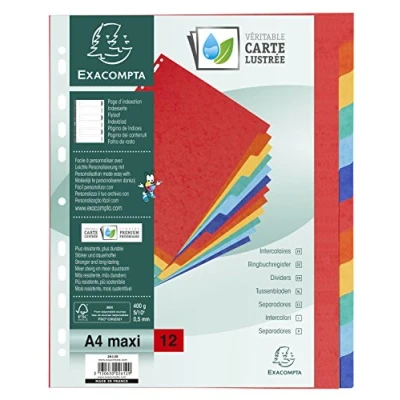 Afbeelding van Tabbladen Exacompta 11 gaats extra breed 12 delig karton
