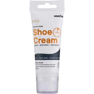 Afbeelding van Springyard Quick Care Shoe Cream Neutral schoenpoets neutraal schoensmeer voor glad leer 50ml