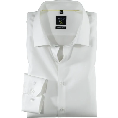 Afbeelding van OLYMP No. Six Super Slim Overhemd lichtbeige, Effen