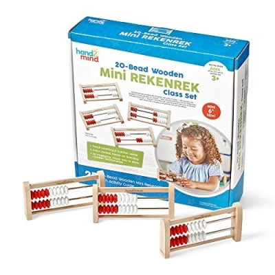 Afbeelding van Learning Resources 93429 Rekenrek Mini 20 kralen houten klasse set