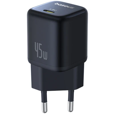 Afbeelding van Baseus PicoGo GaN 45W Compacte Fast Charger USB C Zwart
