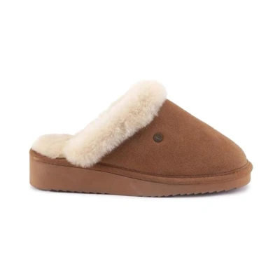 Afbeelding van Warmbat Australia Alice Pantoffels, Dames, Maat: 38, Brown Veloursleer