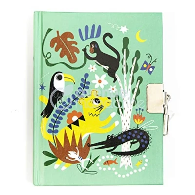 Afbeelding van Avenue Mandarine CO204C dagboek 240 gelinieerde pagina&#039;s, 11 x 14 cm, met slotsluiting, Jungle