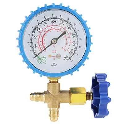 Afbeelding van Manometer, 1/4&quot;220psi airconditioning koelmiddel navullen manometer geschikt voor R410A R22 R134A R404A Multimeters