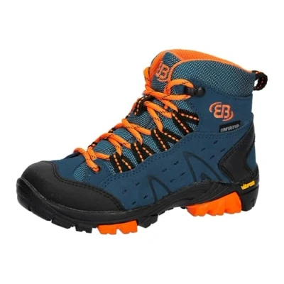 Afbeelding van Brütting Mount Bona High Kids Trekking en wandellaarzen voor kinderen, uniseks, Petrol Oranje, 32 EU