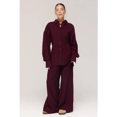 Afbeelding van HARPER &amp; YVE high waist broek donkerrood