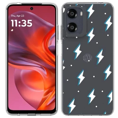Afbeelding van Cazy Hoesje geschikt voor Motorola Moto E15 Siliconen Bliksemschichten