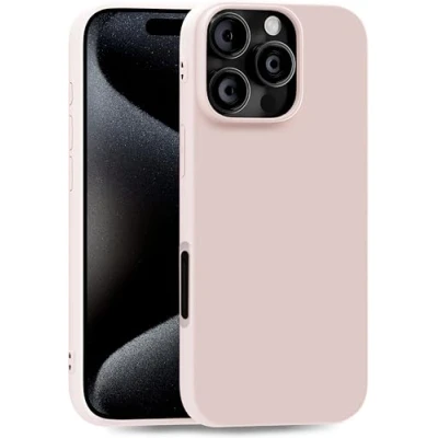 Afbeelding van MyGadget Hoesje compatibel met iPhone 16 Pro Max Cover Ultradun TPU Zacht aanvoelend rubber en anti kras hoes Flexibele siliconen Lichtroze
