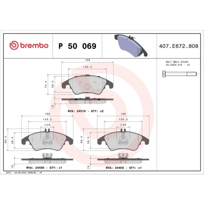 Afbeelding van Brembo Remblokset P 50 069X
