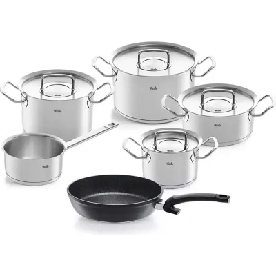 Afbeelding van Fissler Original Profi Pannenset met Steelpan, Adamant Koekenpan 6 delig