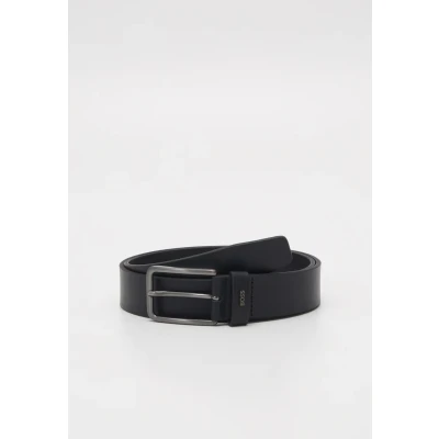 Afbeelding van HUGO BOSS heren Calis riem van leer in de kleur Zwart, maat: 100 cm