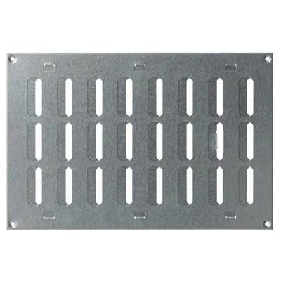 Afbeelding van 300x200mm Verzinkt Rechthoekig Ventilatierooster van Metaal met Afsluitbare Lamellen