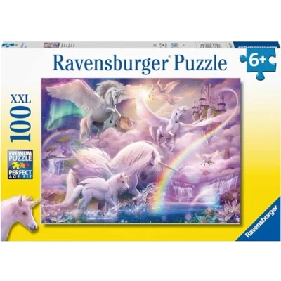 Afbeelding van Ravensburger Puzzel Eenhoorn Pegaso, 100 Stukken XXL, Kinderpuzzel, Fantasy Collectie, Aanbevolen Leeftijd 6+, 129799