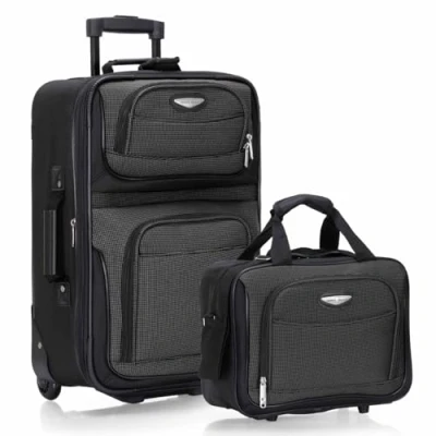 Afbeelding van Travel Select Amsterdam Tweedelige handbagage set, Grijs, Eén maat, Uitbreidbare Rollende Rechtopstaande Bagage