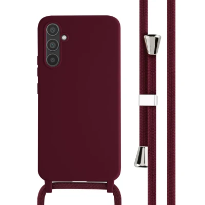Afbeelding van Samsung Galaxy A34 (5G) Hoesje Siliconen en TPU (zacht) iMoshion Softcase/Koordhoesje/Backcover Donkerrood Telefoonhoesje