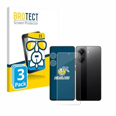 Afbeelding van BROTECT Screenprotector voor Xiaomi Poco X7 Pro (Voor+Camera) Folie Beschermfolie Beschermglas transparant (3 Stuks)