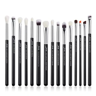 Afbeelding van Jessup Oog Make up Set Professionele 15st met Oogschaduw mengen Concealer Wenkbrauw Eyliner Brush (Parelmoer Zwart/Zilver) T177
