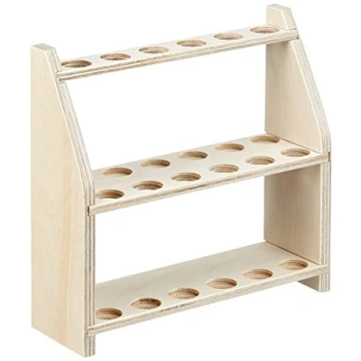 Afbeelding van NeoLab E 7053 Reageerbuisframe hout voor 12 glazen op 2 etages, gatdiameter 20 mm