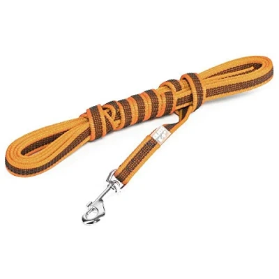 Afbeelding van Julius K9 hondenriem antislip lijn 5 meter 14mm met handvat oranje
