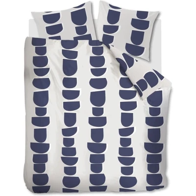 Afbeelding van Dekbedovertrek VT Wonen Moons Indigo Katoen 240 x 200 / 220 cm Lits Jumeaux