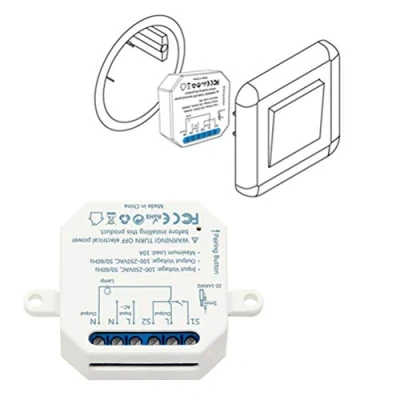 Afbeelding van LoraTap Relaismodule 4.0 met 1 wifi schakelaar (bestaande blijft behouden)
