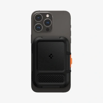 Afbeelding van Spigen Lock Fit Magnetische Kaarthouder Ontworpen voor Magsafe Compatibel met iPhone 15/14/13/12 Modellen Portemonnee Zwart