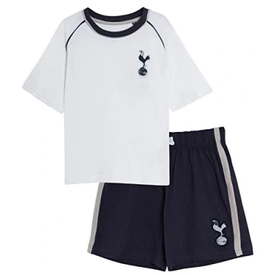 Afbeelding van Kids Tottenham Hotspur FC Korte Pyjama Jongens Premiership Voetbal Club Kit Shortie PJs Shorts + T Shirt Set