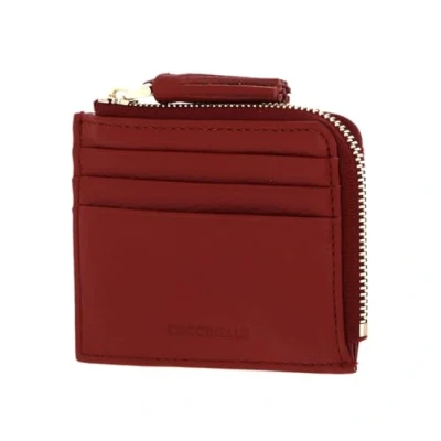 Afbeelding van COCCINELLE Leren Kaarthoes Tassel Credit Card Holder Acero Rood