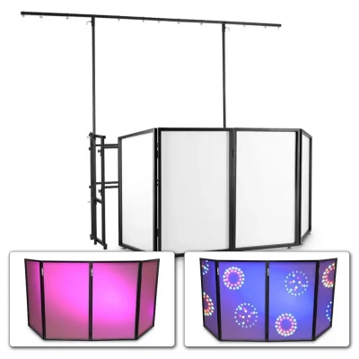 Afbeelding van Vonyx mobiele DJ Booth met meubel, scherm en lichtbrug