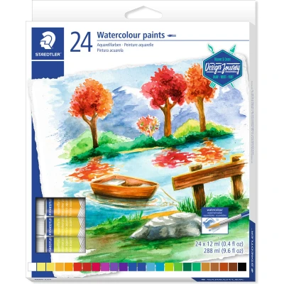 Afbeelding van aquarel verf set 24 tubes 12 ml DJ