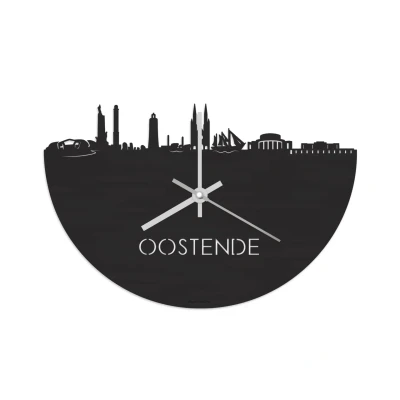 Afbeelding van Skyline Klok Oostende Black