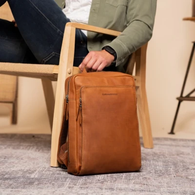 Afbeelding van The Chesterfield Brand Jasper Rugzak Leer 39 cm Laptop compartiment