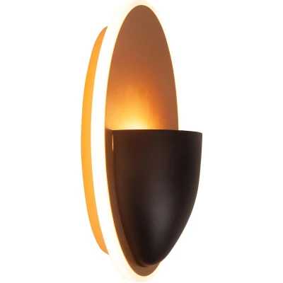 Afbeelding van Moderne Design Wandlamp 1 Lichts Zwart Goud Pisa
