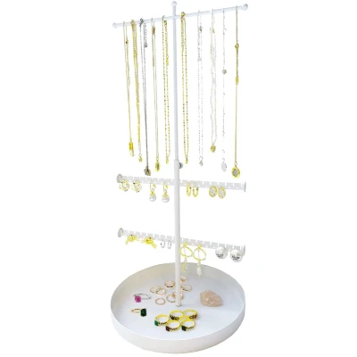 Afbeelding van HoaaiGo T vormige sieradenstandaard, sieradenhouder, kettinghouder, sieradenboom, kettingstandaard, horlogestandaard, oorbellenhouder, sieradenopbergruimte voor kettingen, oorbellen, armbanden, ringen, horloges en accessoires