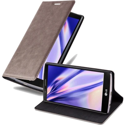 Afbeelding van Cadorabo Hoesje geschikt voor LG G4 / PLUS in KOFFIE BRUIN Beschermhoes Case magnetische sluiting Cover