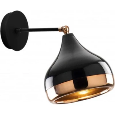 Afbeelding van Asir Wandlamp Zwart en koper 17 x 25 28