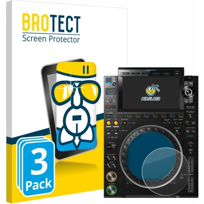 Afbeelding van BROTECT Screenprotector voor Pioneer CDJ 3000 (Cirkel) Folie Beschermfolie Beschermglas transparant (3 Stuks)