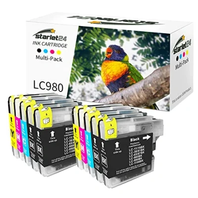 Afbeelding van Starlet24 Compatibele inktpatronen voor Brother LC 980 1100 inktcartridge DCP 145C 195C 165C MFC 250C 490CW 5490CN 5890CN(4 zwart, 2 cyaan, magenta, geel)
