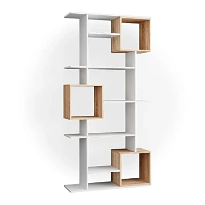 Afbeelding van Vicco Ruimteverdeler &quot;Cube&quot;, Wit/Sonoma, 92 x 187.7 cm