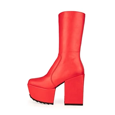 Afbeelding van LAMODA Magnolia Chunky Platform Boots, EU 40, Red Pu, 40
