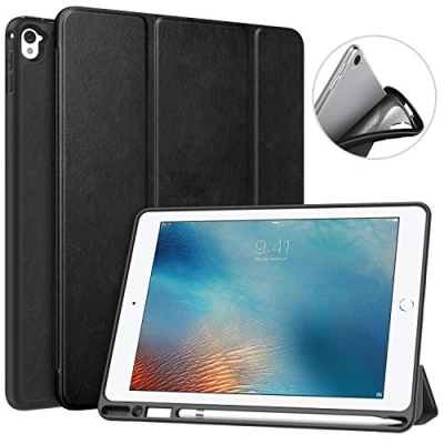 Afbeelding van MoKo Case for iPad Pro 9.7 with Apple Pencil Holder Slim Lightweight Smart Shell Stand Cover Auto Wake/Sleep Inch 2016 Tablet, Black