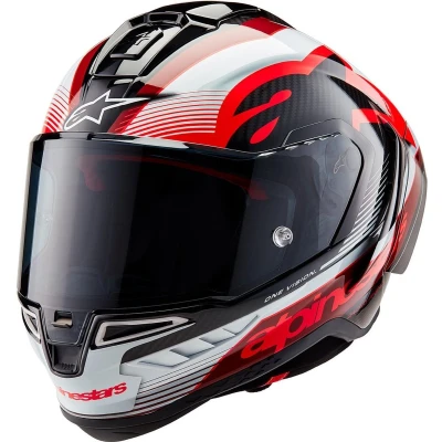 Afbeelding van Alpinestars Supertech R10 Team Carbon Helm, zwart wit rood, afmeting XS voor man
