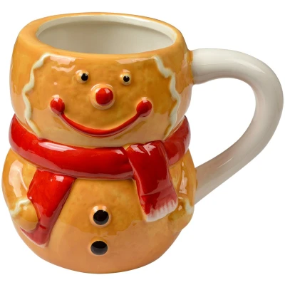 Afbeelding van Clayre &amp; Eef Mok Gingerbread man 525 ml Bruin Keramiek