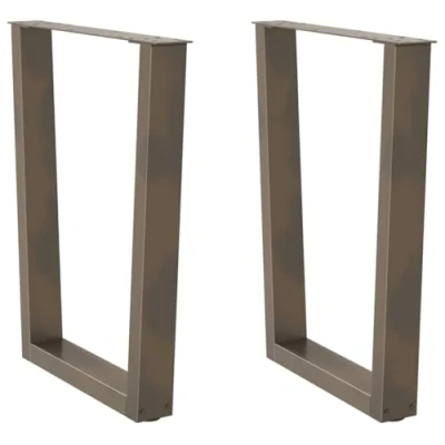 Afbeelding van vidaXL Eettafelpoten 2 st V vormig 60x(72 73,3) cm staal naturel
