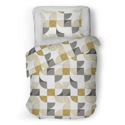 Afbeelding van Snoozing Bieke Dekbedovertrek Eenpersoons 140x200/220 cm Grey